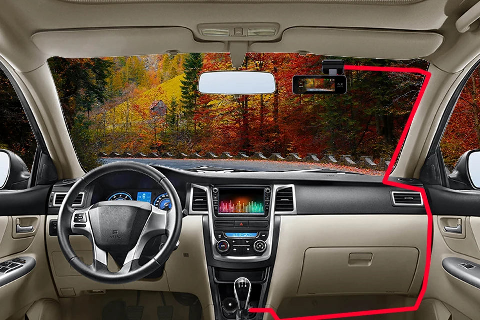 Dashcam Acceo 4K + 1080P con Wi-Fi, GPS y Visión Nocturna